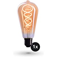 Bombilla Edison Crown LED base E27 | Regulable- 4W- 2200 K- luz cálida- EL17 | Iluminación de Filamento antiguo con…